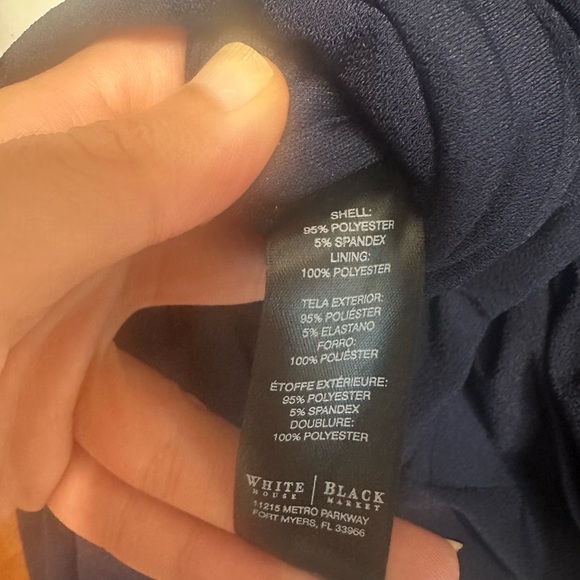 White House Black Market Dark Blue Sleeveless Mini Dress - Picture 7 of 7